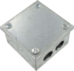 Metal Adaptable Box with Knockouts 6" x 6" x 3"