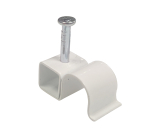 Deligo Round Metal Cable Clips - White