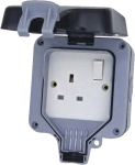 IP66 Weatherproof Switched Socket DP 1 Gang 30A