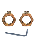 20mm BRASS EARTHING NUTS (PACK OF 2)