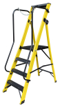 Fibreglass Platform Ladders with Handrail 4 Tread