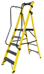 Fibreglass Platform Ladders with Handrail 5 Tread