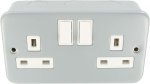 Metal Clad Sockets DP 13A 2 Gang