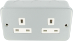Metal Clad Unswitched Socket 13A 2 Gang