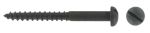 8 x 3/4" Black Round Slotted Woodscrews