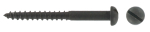 10 x 1 1/2" Black Round Slotted Woodscrews