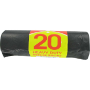 HEAVY DUTY BIN LINERS (20) BLK20