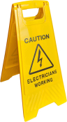 A-Frame Safety Sign inchCaution Electricians Workinginch
