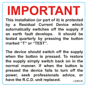 RCD TEST VINYL SELF ADH 75MM X 75MM (25/ROLL)