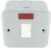 Metal Clad Switch with Neon Light DP 20A 1 Gang