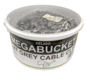 Flat Grey Cable Clips Megabucket