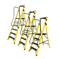 Fibreglass Platform Ladders with Handrail