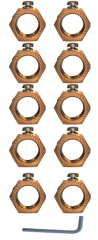 20mm BRASS EARTHING NUT (PACK OF 10)