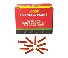 Loose Red Wall Plugs (Pack of 100)