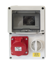 Industrial RCD Interlocking Switch IP44 5-Pin 415V-16A