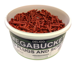 Red Plugs & Pozi Csk Twinthread Woodscrews Megabucket