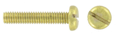 M4 X 35 BRASS PAN SLOT M/SCREW