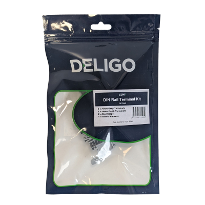 5 x 4mm Grey DIN Rail Terminal Kit