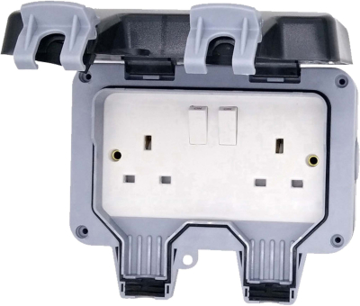 IP66 Weatherproof Switched Socket DP 2 Gang 13A