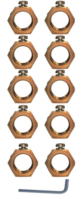 20mm BRASS EARTHING NUT (PACK OF 10)