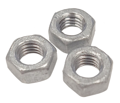 M6 HOT DIPPED GALV FULL NUTS TAPPED OVERSIZE