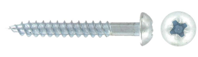 10 x 2 1/2" Pozi Round Twinthread Woodscrews