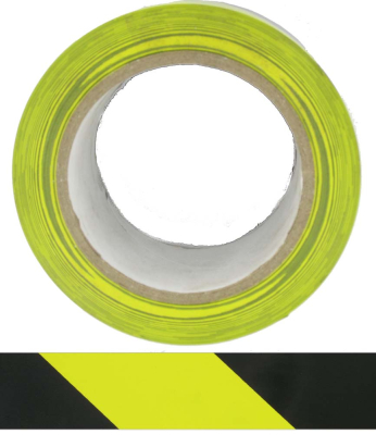 HAZARD TAPE YELLOW / BLACK- ADHESIVE