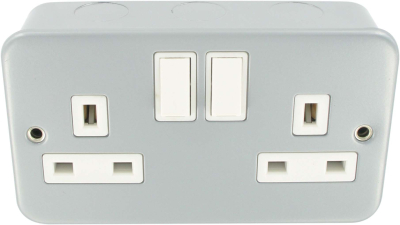 Metal Clad Sockets DP 13A 2 Gang