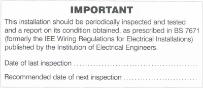 PERIODIC INSPECTION (130 X 55) RIGID PK 5