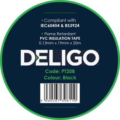 PVC Insulation Tape Black 20m