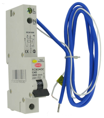 20A SINGLE POLE + N M1 B CURVE 30mA RCBO