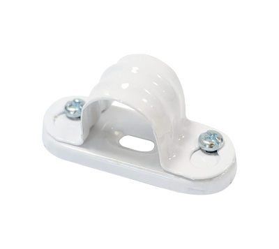 Steel Spacer Bar Saddles White 25mm