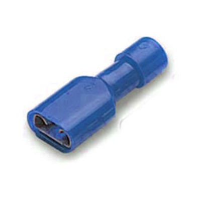 Female Push-On Terminals Blue 6.3mm
