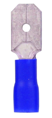 Male Push-On Terminals Blue 4.8mm