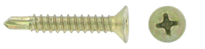 3.9 x 13 Countersunk Self Drilling Screws