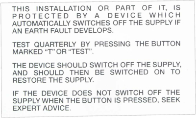 RCD TEST (100 X 70) RIGID PK 5