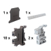 10 x 2.5mm Brown DIN Rail Terminal Kit