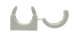 32MM PP HINGED CONDUIT CLIP WHITE - PACK 10